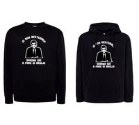 Felpa Germano Mosconi Bestemmia nera con cappuccio o girocollo io non bestemmio