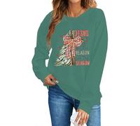 Felpa Gesù è la ragione, Gesù è la ragione della camicia di stagione, camicie di Natale cristiane per donne uomo, Verde, XL