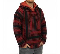 Felpa Giacca Con Cappuccio Recycled Messicana Baja Jerga Calda Hippy Taglia Plus