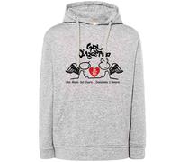 Felpa Gigi d'agostino Danziamo L'amore Dag 90 dance grigia cappuccio o girocollo