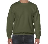 Felpa Gildan Heavy Blend A Maniche Lunghe Collo A Giro Pullover Jumper S-5XL