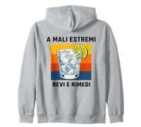 Felpa Gin Tonic Divertente - A Mali estremi Bevi e rimedi Felpa con Cappuccio