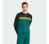adidas Originals - Felpa girocollo con righe sul petto color verde college / nero 2XL