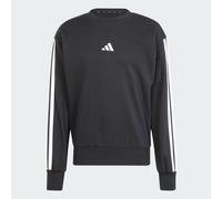 Adidas Homme Essential Three Stripes French Terry Sweatshirt, Black/White, L