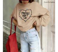 Felpa girocollo casual da donna, top in cotone per la primavera e l'estate, alla moda e versatile, con disegni come piante carnivore, Eleven, motivi di film e anime, felpa con cappuccio Hellfire Club,