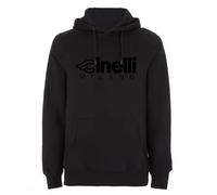 Felpa girocollo con cappuccio Cinelli Milano Flocked Noir