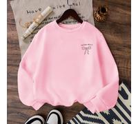 Felpa girocollo con stampa farfalla "Trova la pace interiore" per ragazze adolescenti, carina e casual 8-9Y,10-11Y,12-13Y,14YGeometricoPoliestere