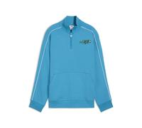Felpa girocollo con zip corta Super PUMA T7 per ragazzi, Age, Tropical Blu, 7-8Y 7-8Y