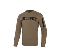 Felpa girocollo da uomo in cotone PitBull BEYER Marrone