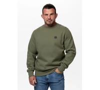 Felpa girocollo da uomo in cotone PitBull SMALL LOGO Olive Pit Bull West Coast