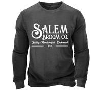 Felpa girocollo da uomo maglione stampato con lettera stampata pullover vestibilità ampia felpa universitaria casual morbida abbigliamento sportivo college grafica pullover maglione in pile camicie di