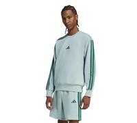 adidas Homme Essential Three Stripes Fleece Sweatshirt, Wonder Sage/Collegiate Green, XL