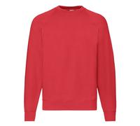 FELPA girocollo FRUIT OF THE LOOM colori vari UOMO manica RAGLAN Cotone SWEAT @