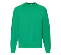FELPA girocollo FRUIT OF THE LOOM colori vari UOMO manica RAGLAN Cotone SWEAT @