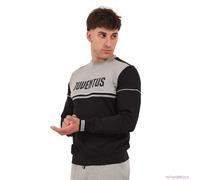 Felpa girocollo leggera Ufficiale JUVENTUS 100% cotone nera