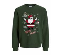 Felpa girocollo Natale Verde M Fantasia
