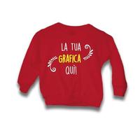 Felpa Girocollo Personalizzata con foto e testo per Bambini Unisex Felpata bimbo