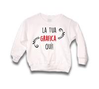 Felpa Girocollo Personalizzata con foto e testo per Bambini Unisex Felpata bimbo