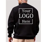 Felpa girocollo personalizzata da uomo con stampa di foto e testo personalizzati per uniformi scolastiche, lavoro, famiglia e foto di animali domestici L,M,XL,XXLGeometrico,LettereTessuto in maglia