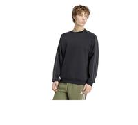 Felpa girocollo Pullover UOMO Adidas Ess 3-stripes Crew Fleece Nero Carbon