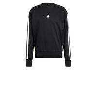 Felpa girocollo pullover UOMO Adidas Nero Essentials 3S Crew French Terry