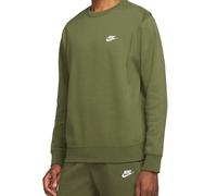 Felpa Girocollo Sportiva UOMO Nike Verde Oliva Cotone Felpato