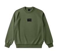 Felpa girocollo, stampata sul retro, in pile Verde S Tinta unita