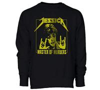 Felpa Girocollo Unisex Jessica Fletcher Signora in Giallo Master of Murders Ha Ucciso Tutti-Famosi - S-Nera