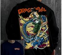 Felpa girocollo Uomo Dragon Ball Anime Manga shenron Abbigliamento Inverno 2025