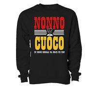 Felpa Girocollo Uomo - Festa dei Nonni - Nonno Cuoco, Un Nonno Normale ma Molto più Figo! - Idea Regalo Nonno - Felpa Divertente Nonno