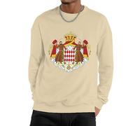 Felpa Girocollo Uomo Unisex Pullover Hoodie Sweatshirt Top con Principato di Monaco Bandiera Nazionale Work Wear Caldo E Morbido Maniche Lunghe Crewneck Casual per Tutte Le Stagioni Coppia