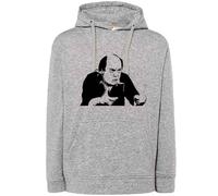 Felpa grigia Lino Banfi Oronzo Canà allenatore nel pallone cappuccio girocollo