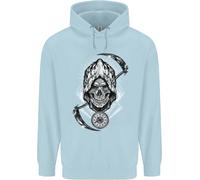 Felpa Grim Reaper Time Biker Skull Rock Music Uomo