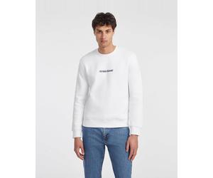 Felpa Guess Logo Embroider bianco nero - L