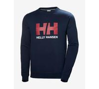 Felpa Helly Hansen Logo Crew blu scuro rosso - S