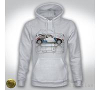 Felpa Hoodie Peugeot 205 T16 Turbo 1984 Rally Gruppo B 205 GTI Evo2 WRC history