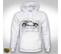 Felpa Hoodie Peugeot 205 T16 Turbo 1984 Rally Gruppo B 205 GTI Evo2 WRC history