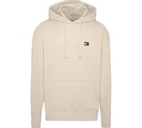 Felpa Hoodie Tommy Jeans Felpa Relaxed Fit Con Cappuccio E Distintivo Cotone Bei