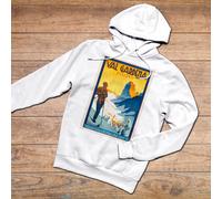 FELPA HOODIE VINTAGE DOLOMITI VAL GARDENA PISTE DISCESA SCI NEVE INVERNO