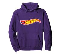 Felpa Hot Wheels Uomo, Ufficiale, Logo Felpa con Cappuccio, Unisex per Adulti, Viola, M