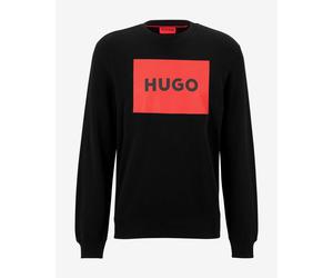Felpa HUGO Cotton Big Logo nero rosso - XL