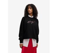 Felpa HUGO Darace nero puro donna - XL