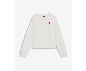 Felpa HUGO Deroxina bianco rosso donna - S