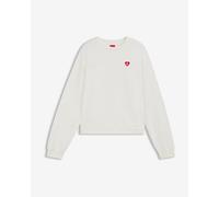 HUGO Felpa in terry di cotone con logo a cuore - Style Deroxina_7, 50555808 Bianco XS