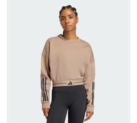 Felpa Hyperglam 3-Stripes Cropped Crewneck Chalky Brown XS