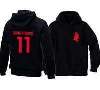 Felpa IBRA con cappuccio nera uomo e bambino zlatan Ibrahimović numero 11