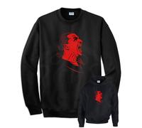 Felpa IBRA volto milanista con senza cappuccio nera uomo e bambino zlatan calcio