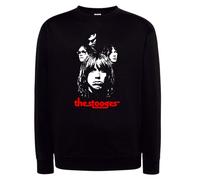 Felpa Iggy Pop the Stooges Punk rock Nera Girocollo o Cappuccio Musica Band 70