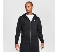 Felpa in fleece con cappuccio e zip a tutta lunghezza Nike Club - Uomo - Nero L