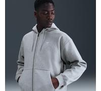Felpa in fleece con cappuccio e zip a tutta lunghezza Nike Solo Swoosh - Uomo - Grigio L